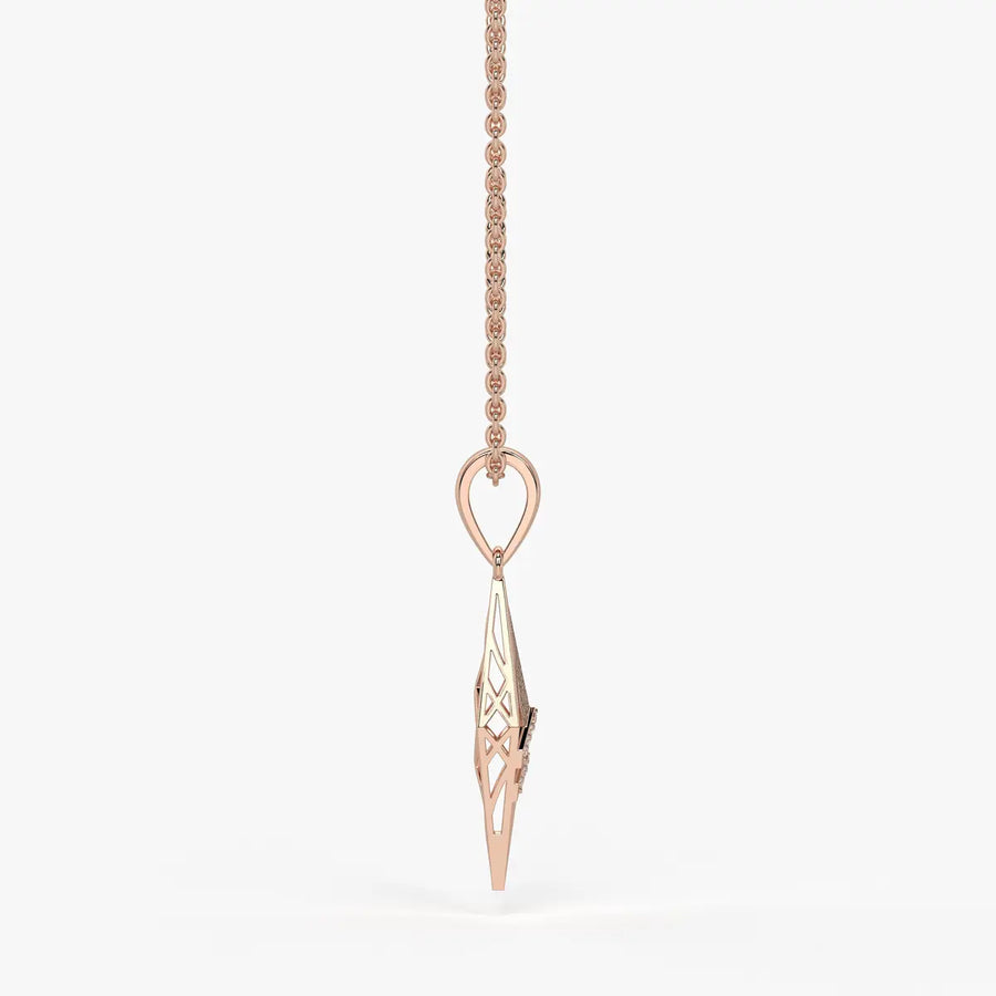 Chevron Spike Diamond Pendant