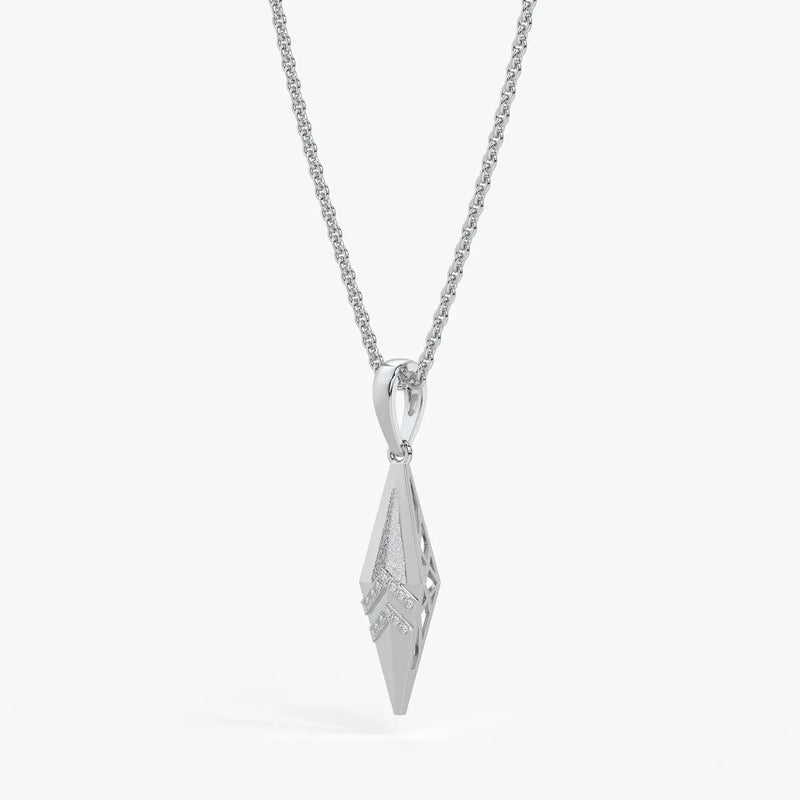 Chevron Spike Diamond Pendant