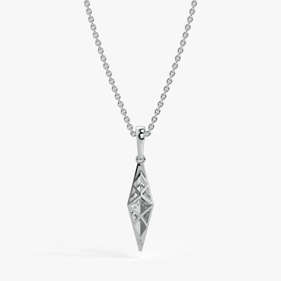 Chevron Spike Diamond Pendant