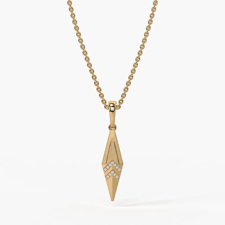 Chevron Spike Diamond Pendant