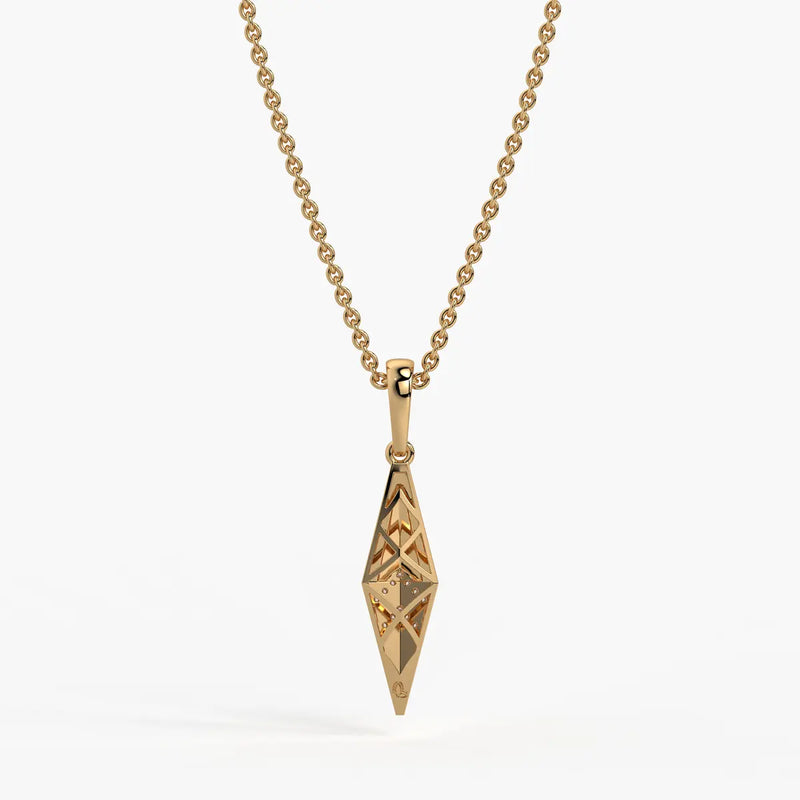 Chevron Spike Diamond Pendant