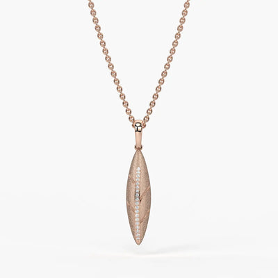 Marquise Texture Drop Pendant