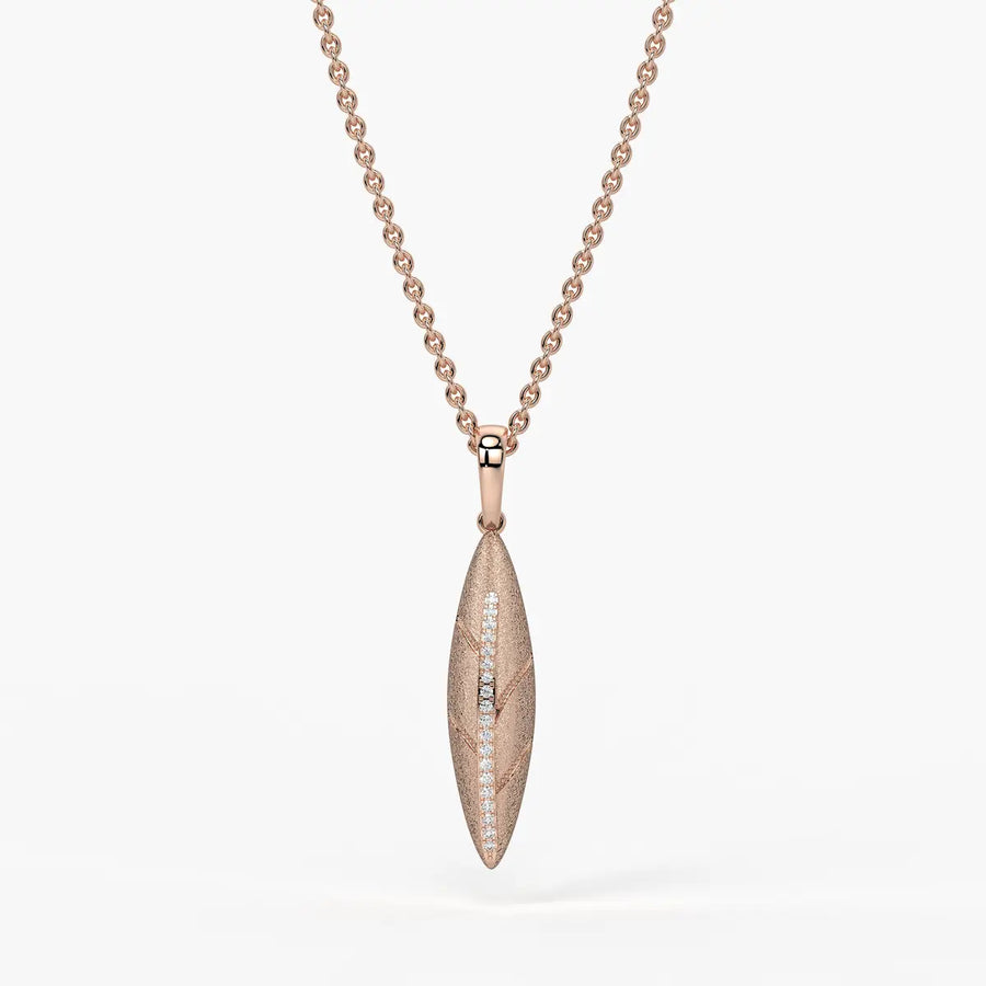 Marquise Texture Drop Pendant