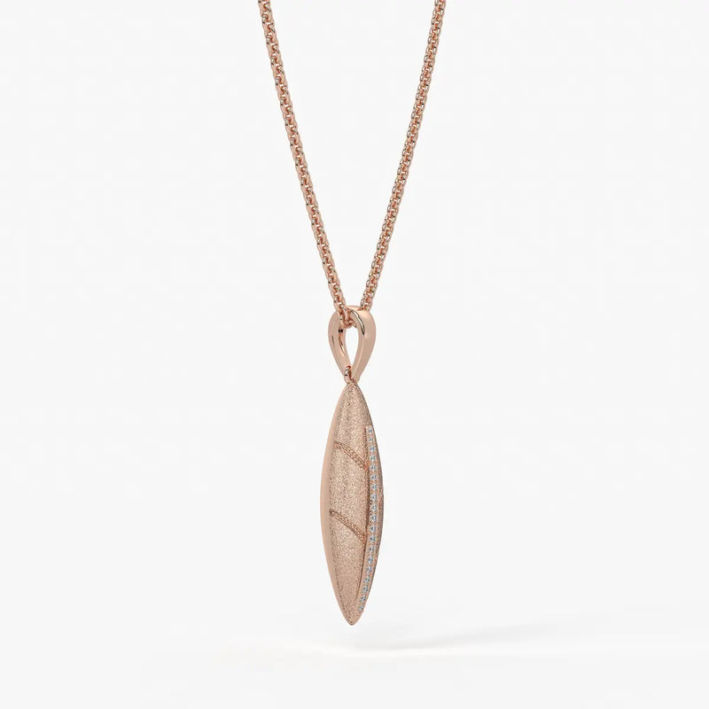 Marquise Texture Drop Pendant