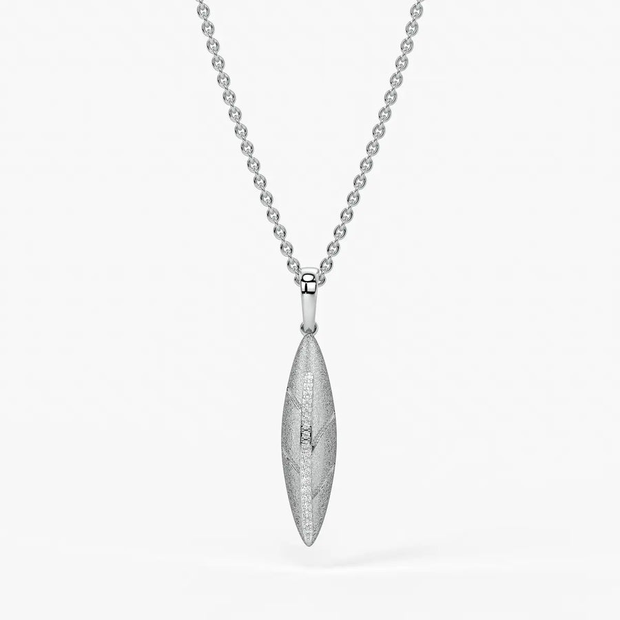Marquise Texture Drop Pendant