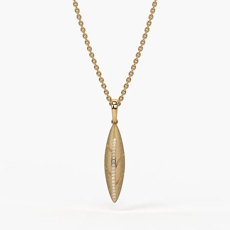 Marquise Texture Drop Pendant
