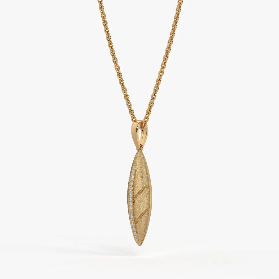 Marquise Texture Drop Pendant