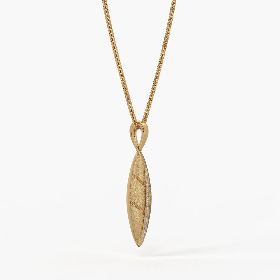 Marquise Texture Drop Pendant