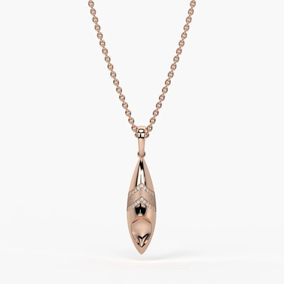 Sculpted Wave Drop Pendant