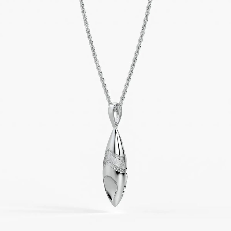 Sculpted Wave Drop Pendant