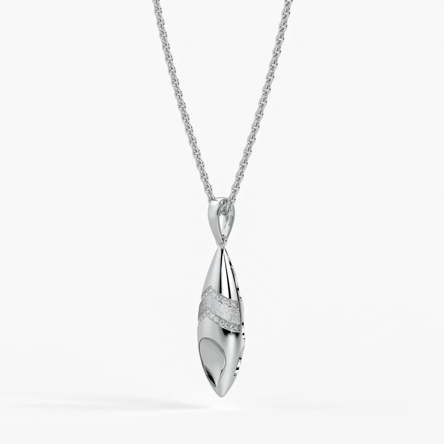Sculpted Wave Drop Pendant