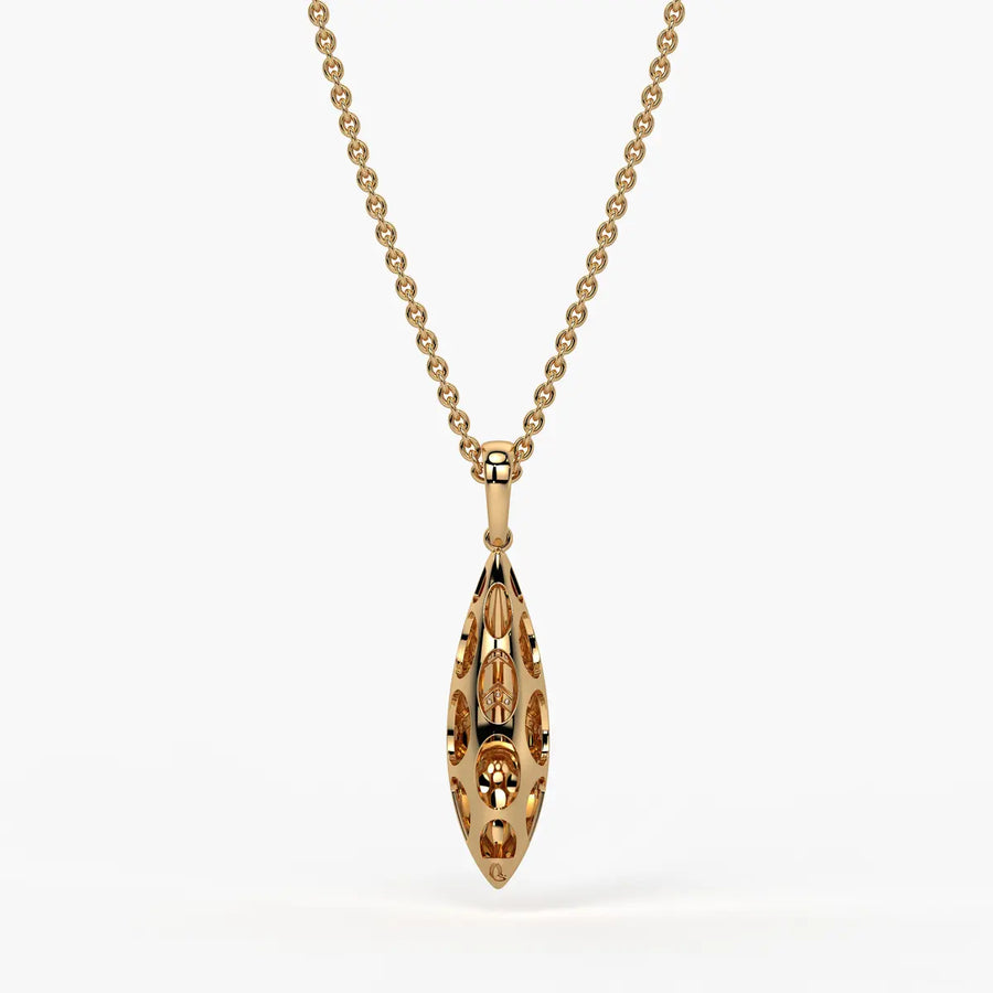 Sculpted Wave Drop Pendant