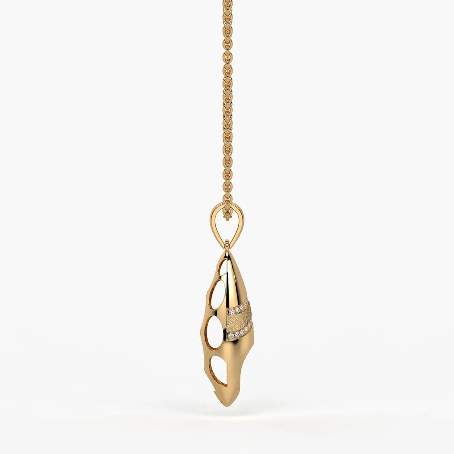 Sculpted Wave Drop Pendant