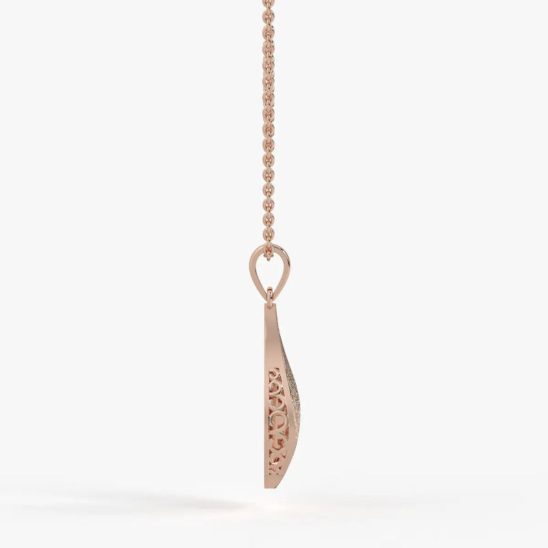 Textured Bud Stone-Set Pendant