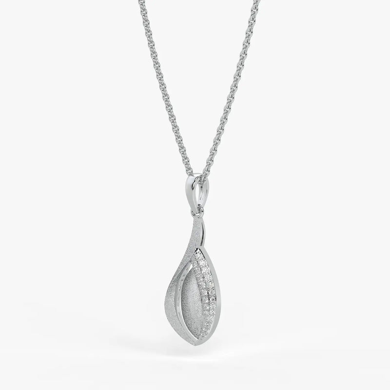 Textured Bud Stone-Set Pendant