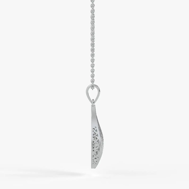 Textured Bud Stone-Set Pendant