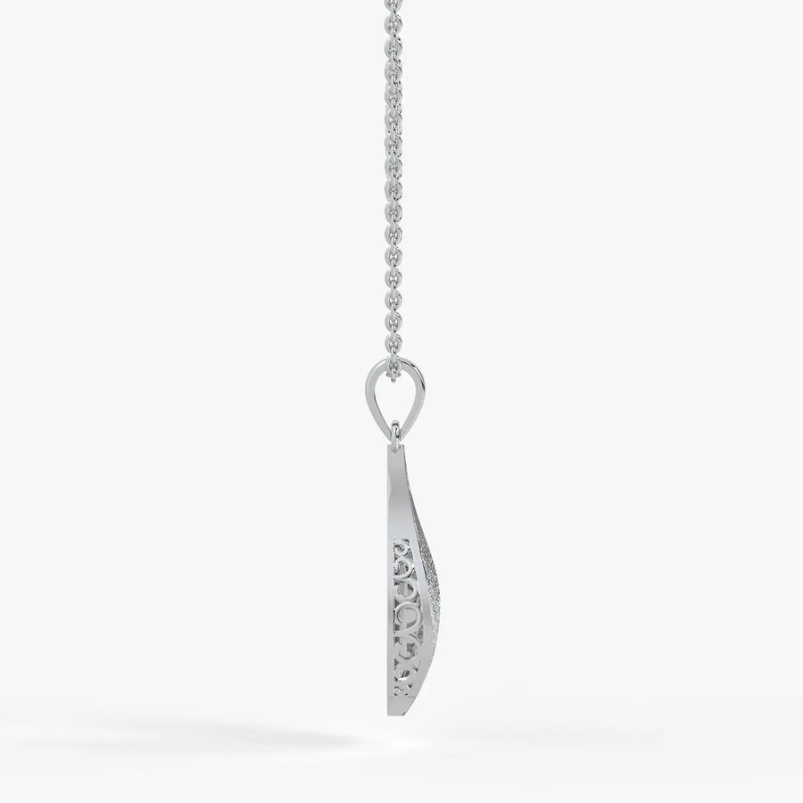 Textured Bud Stone-Set Pendant