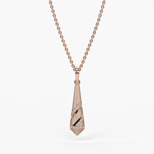 Spiral Cone Diamond Pendant