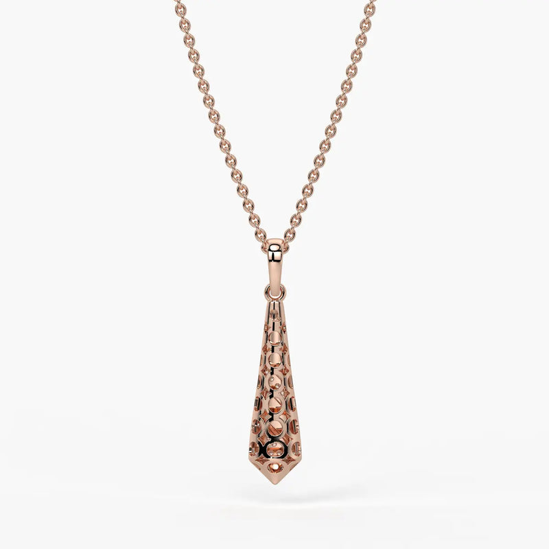 Spiral Cone Diamond Pendant