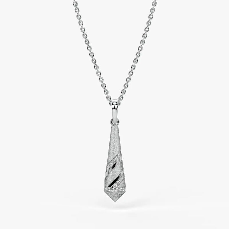 Spiral Cone Diamond Pendant