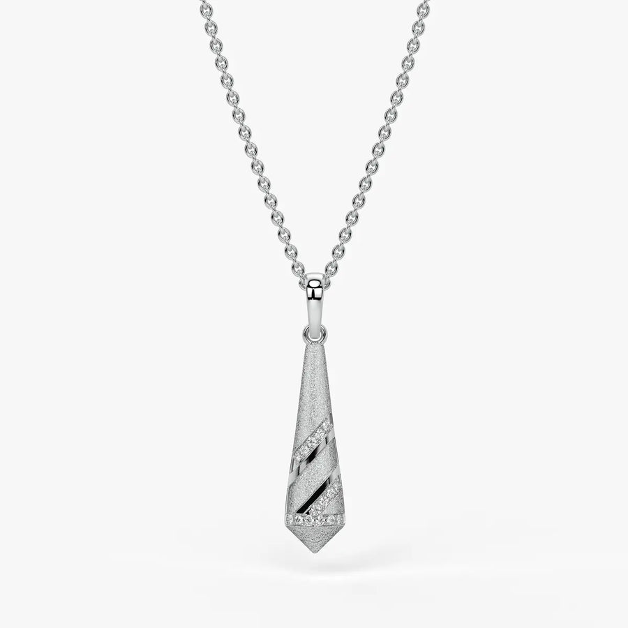 Spiral Cone Diamond Pendant