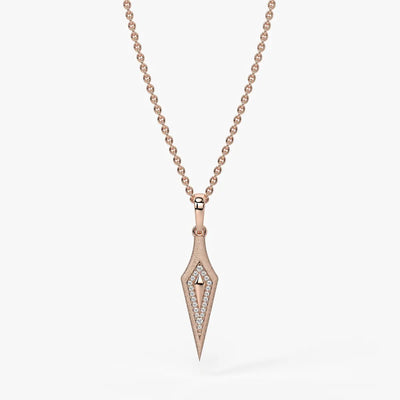 Arrow Drop Diamond Pendant Necklace