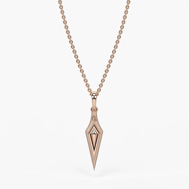Arrow Drop Diamond Pendant Necklace