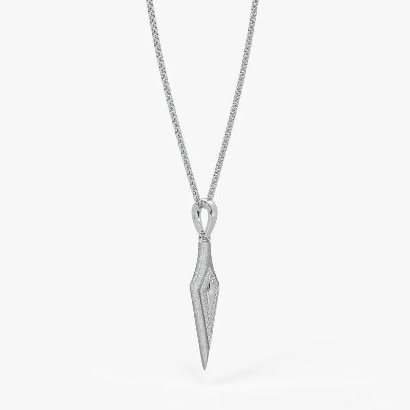 Arrow Drop Diamond Pendant Necklace