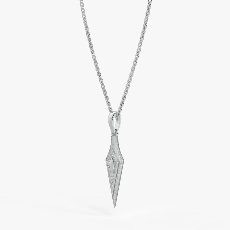 Arrow Drop Diamond Pendant Necklace