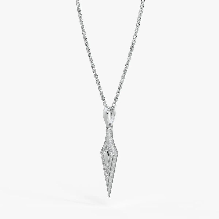 Arrow Drop Diamond Pendant Necklace