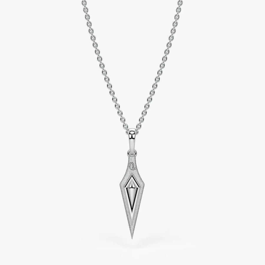 Arrow Drop Diamond Pendant Necklace
