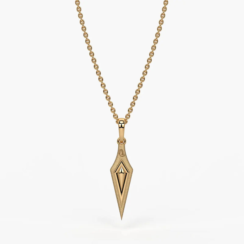 Arrow Drop Diamond Pendant Necklace