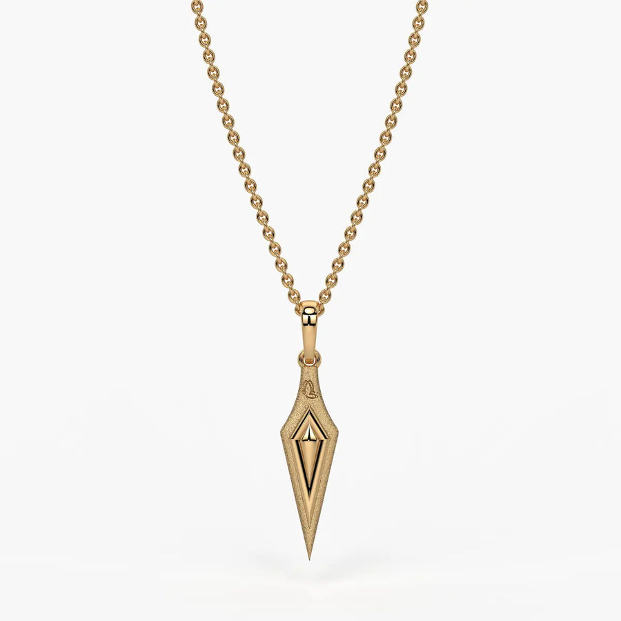 Arrow Drop Diamond Pendant Necklace