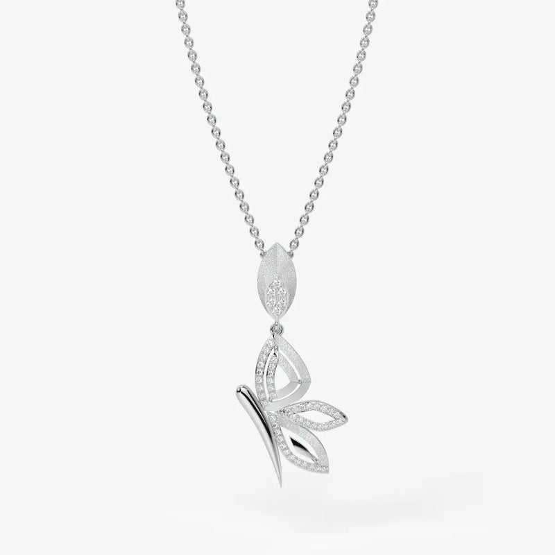 Floral Leaf Drop Pendant