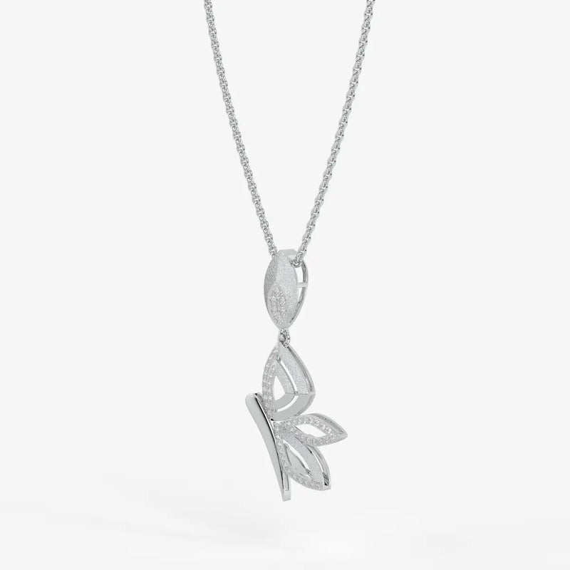 Floral Leaf Drop Pendant