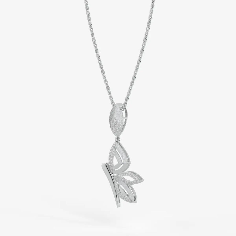 Floral Leaf Drop Pendant