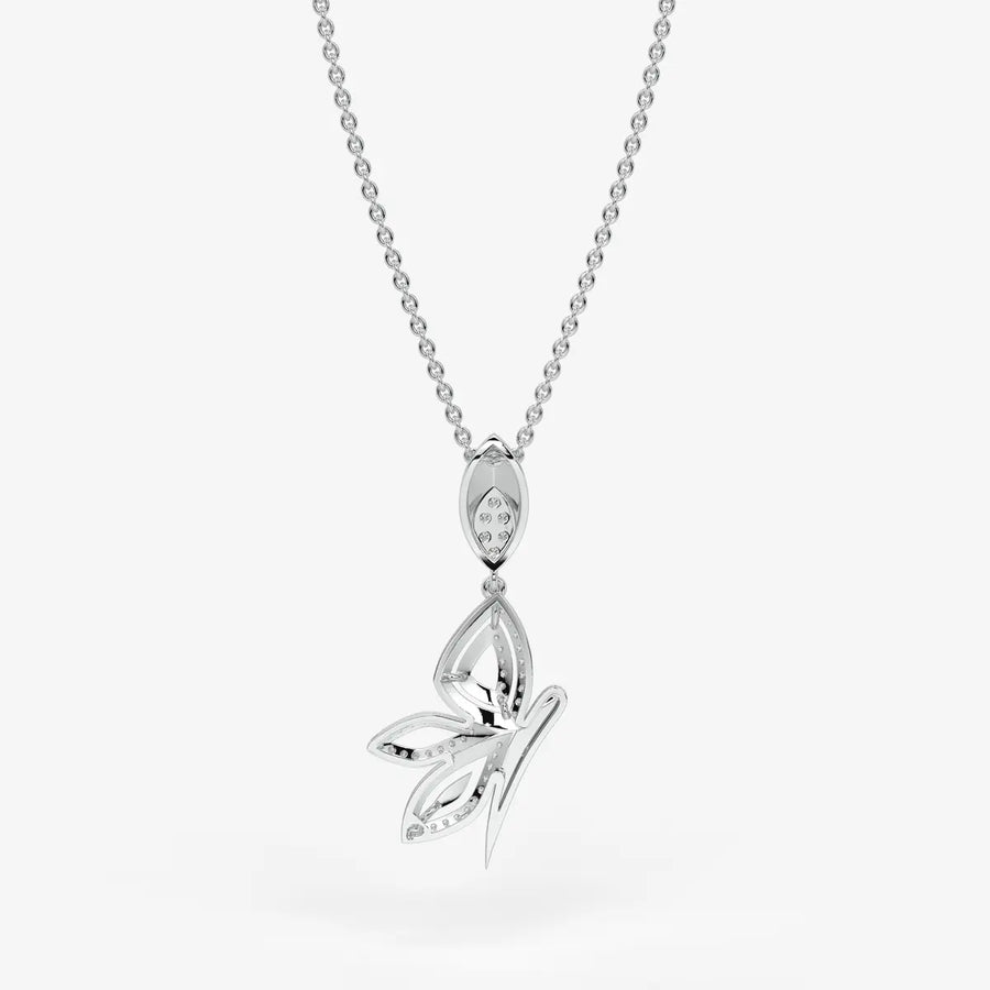 Floral Leaf Drop Pendant