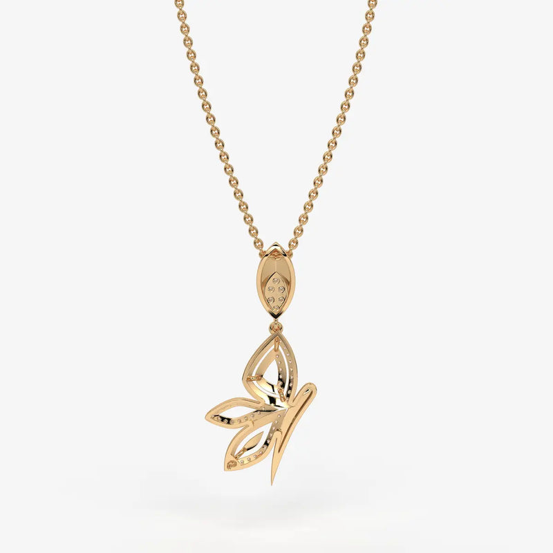 Floral Leaf Drop Pendant