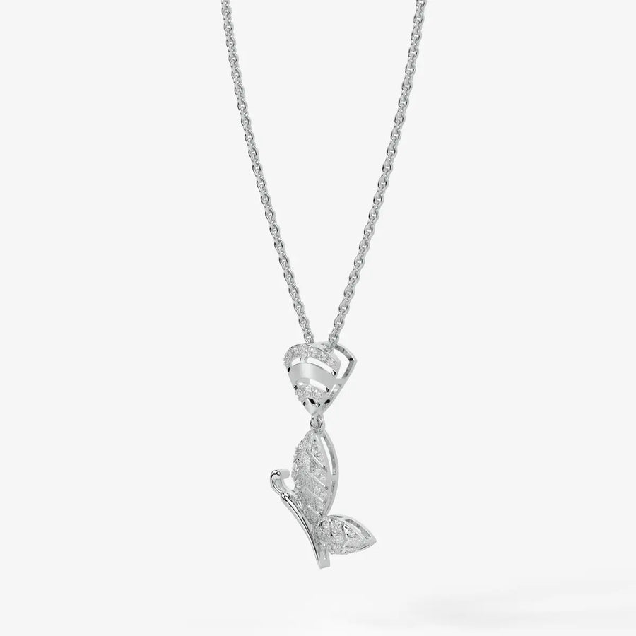 Crystal Butterfly Drop Pendant