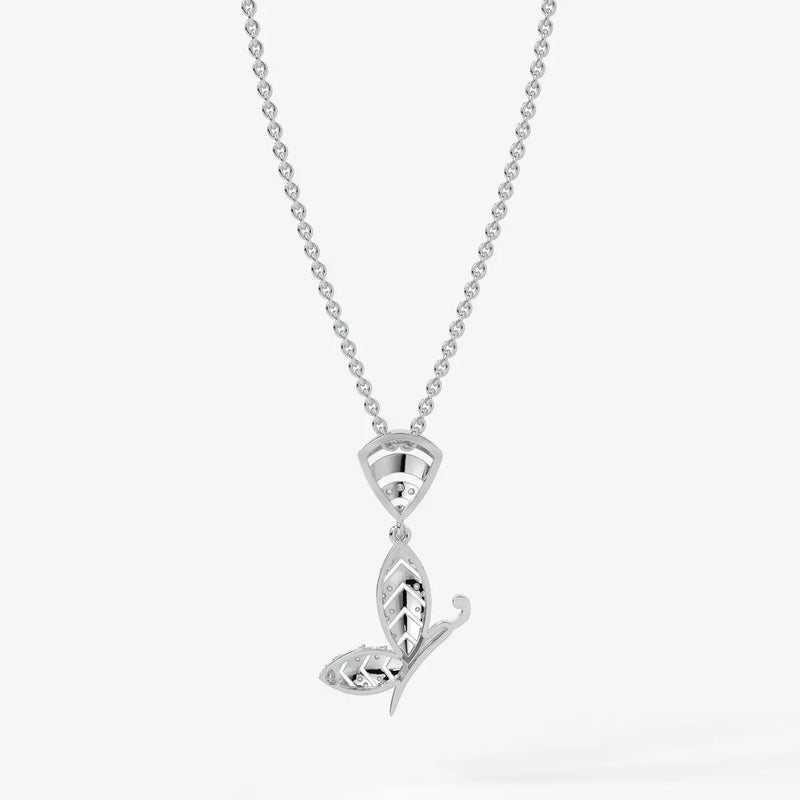 Crystal Butterfly Drop Pendant