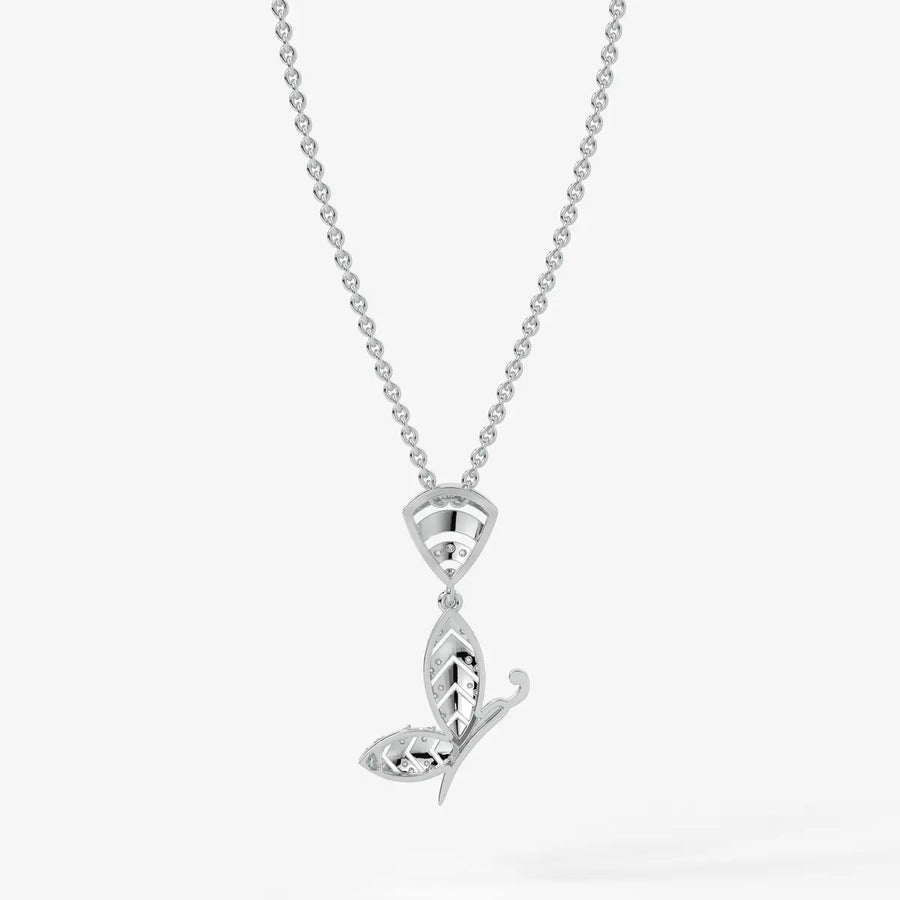 Crystal Butterfly Drop Pendant