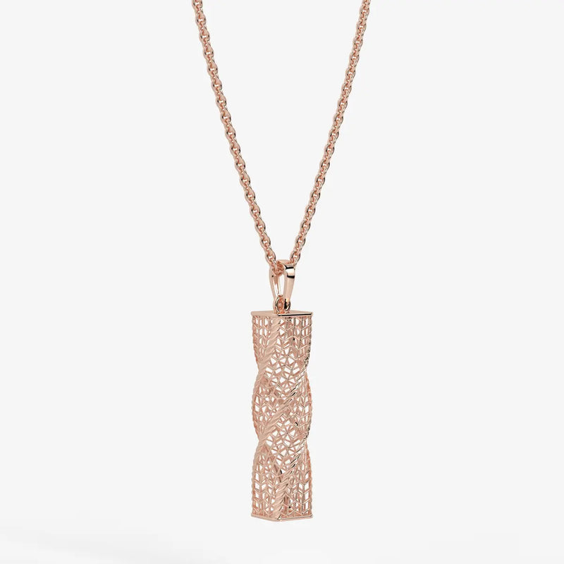 Spiral Mesh Bar Pendant