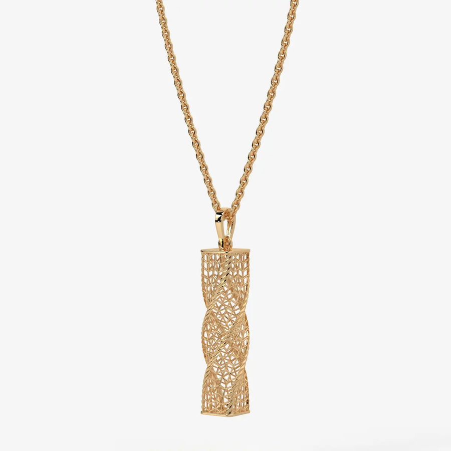 Spiral Mesh Bar Pendant