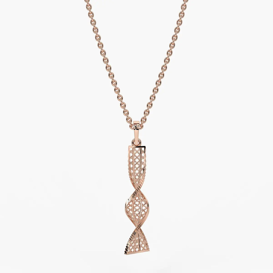 Twisted Lattice Drop Pendant