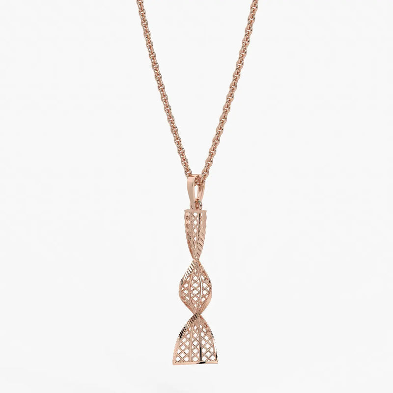 Twisted Lattice Drop Pendant