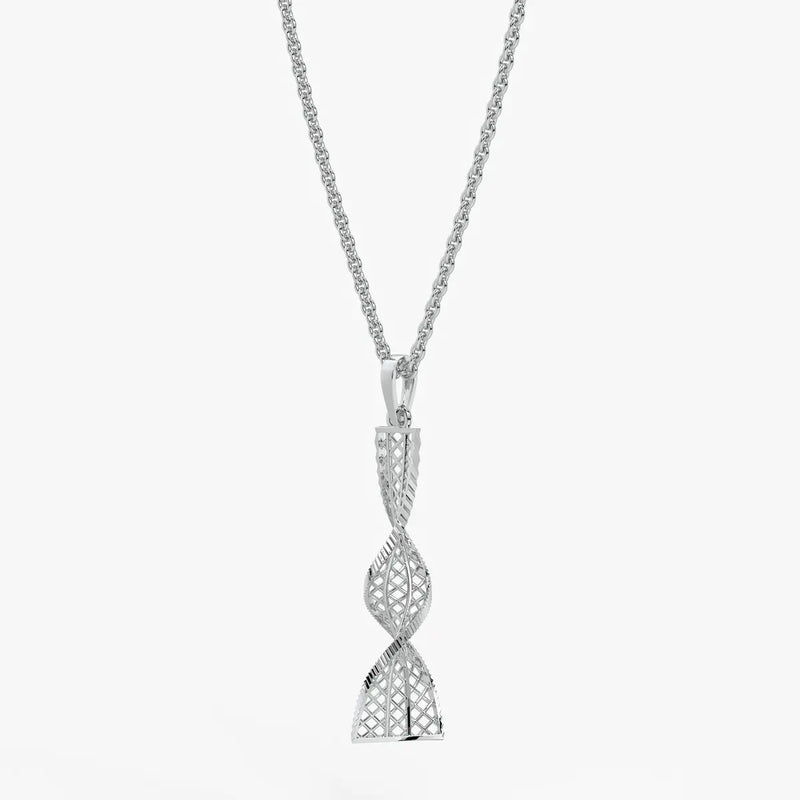 Twisted Lattice Drop Pendant