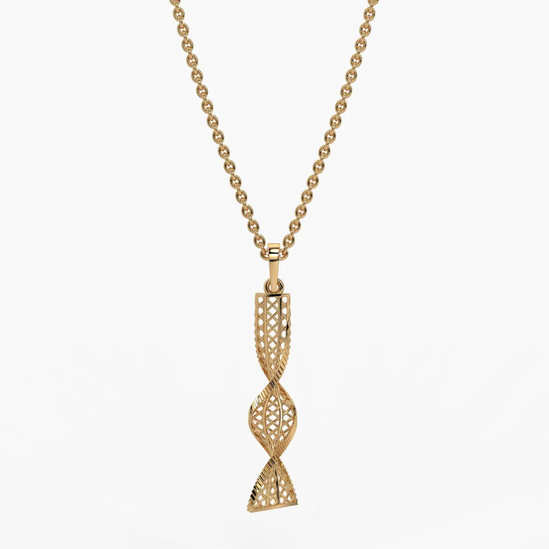 Twisted Lattice Drop Pendant
