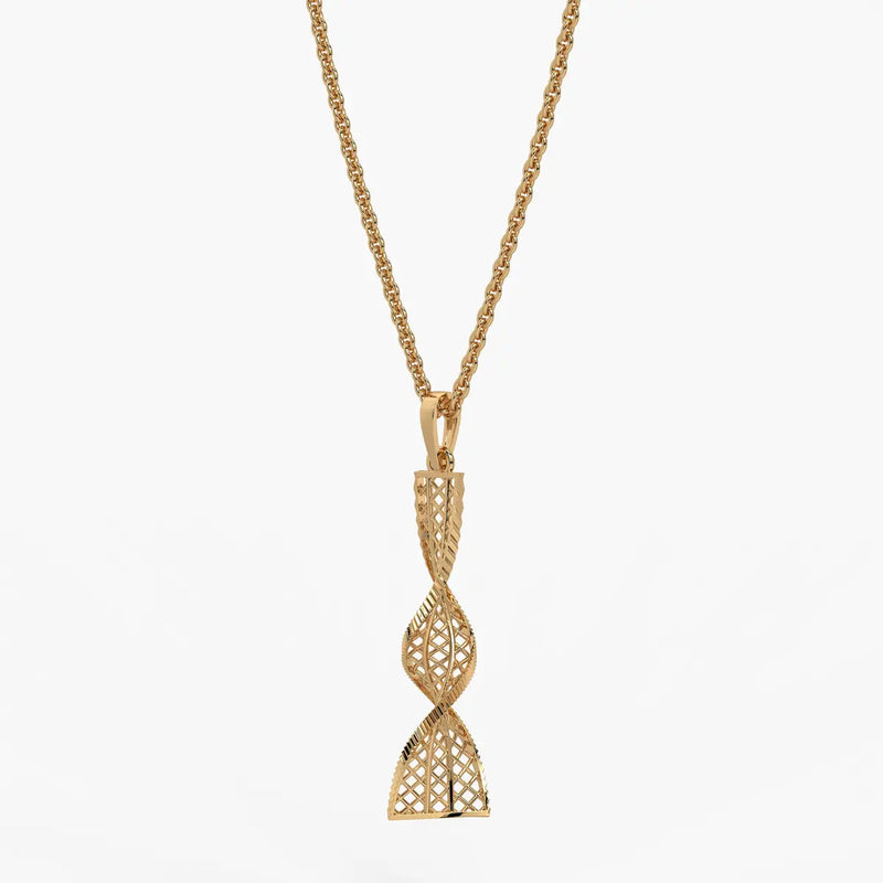Twisted Lattice Drop Pendant
