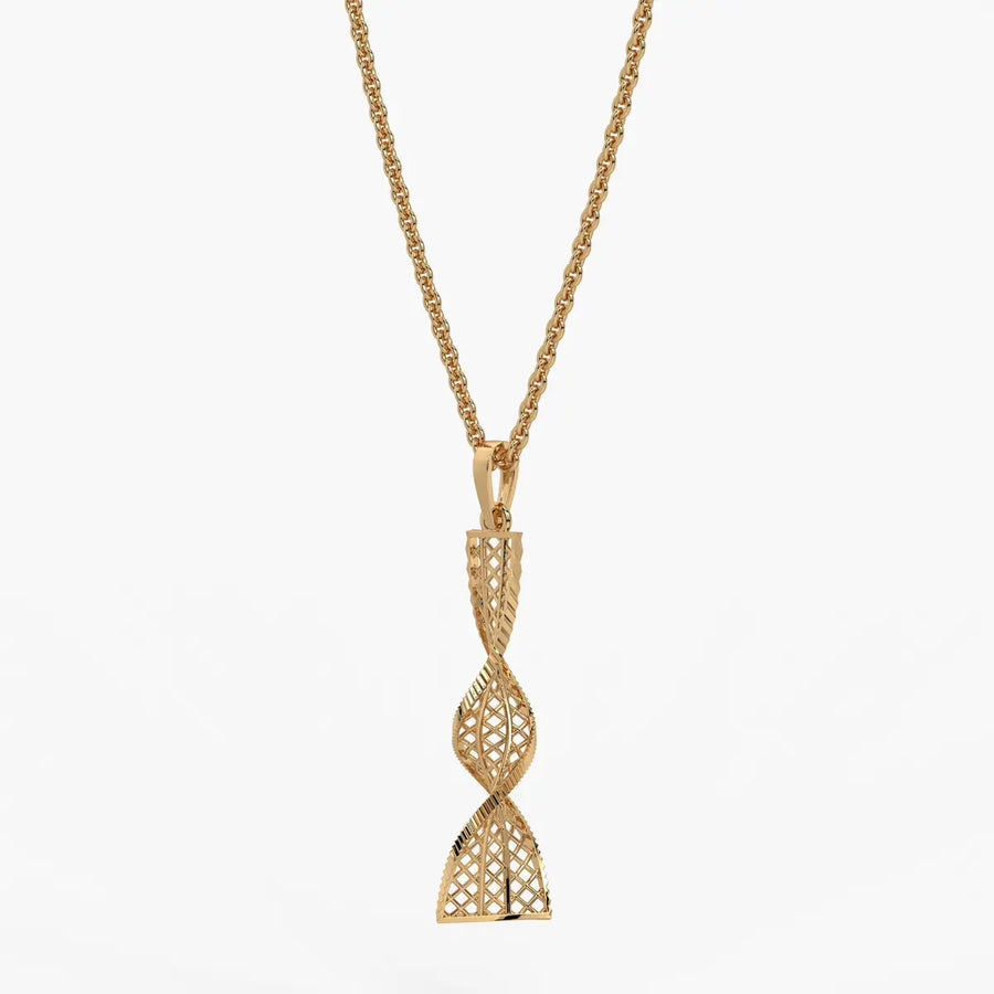 Twisted Lattice Drop Pendant