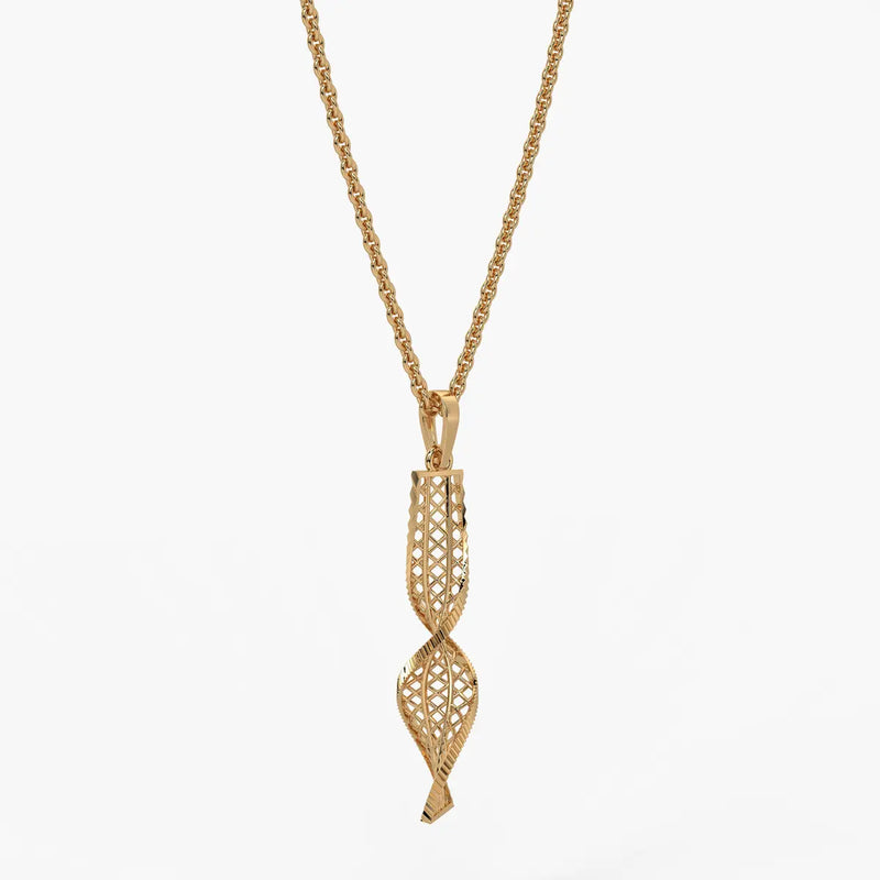 Twisted Lattice Drop Pendant